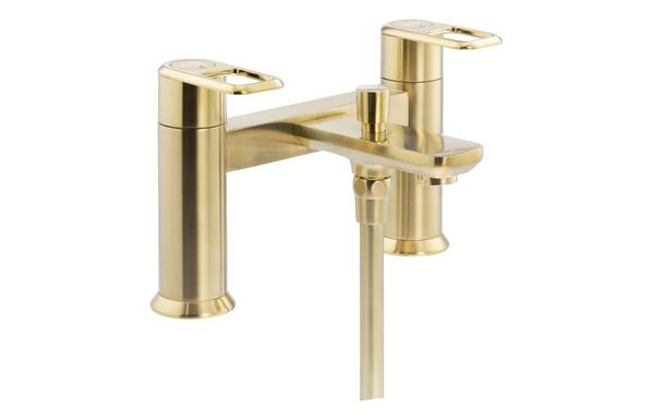 Abode Levarto Deck Mounted Bath Shower Mixer - Brushed Brass